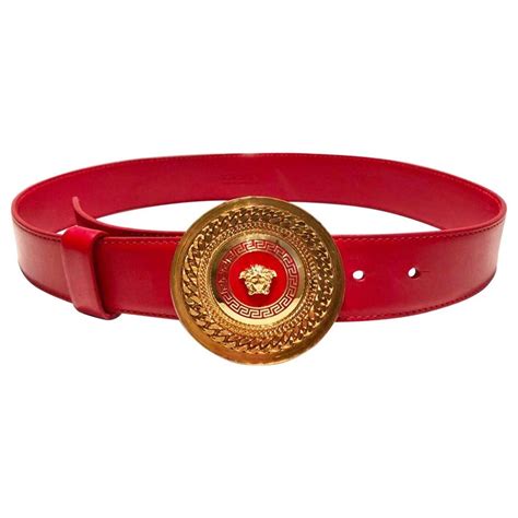 versace belt gold metal leather|red versace belt gold buckle.